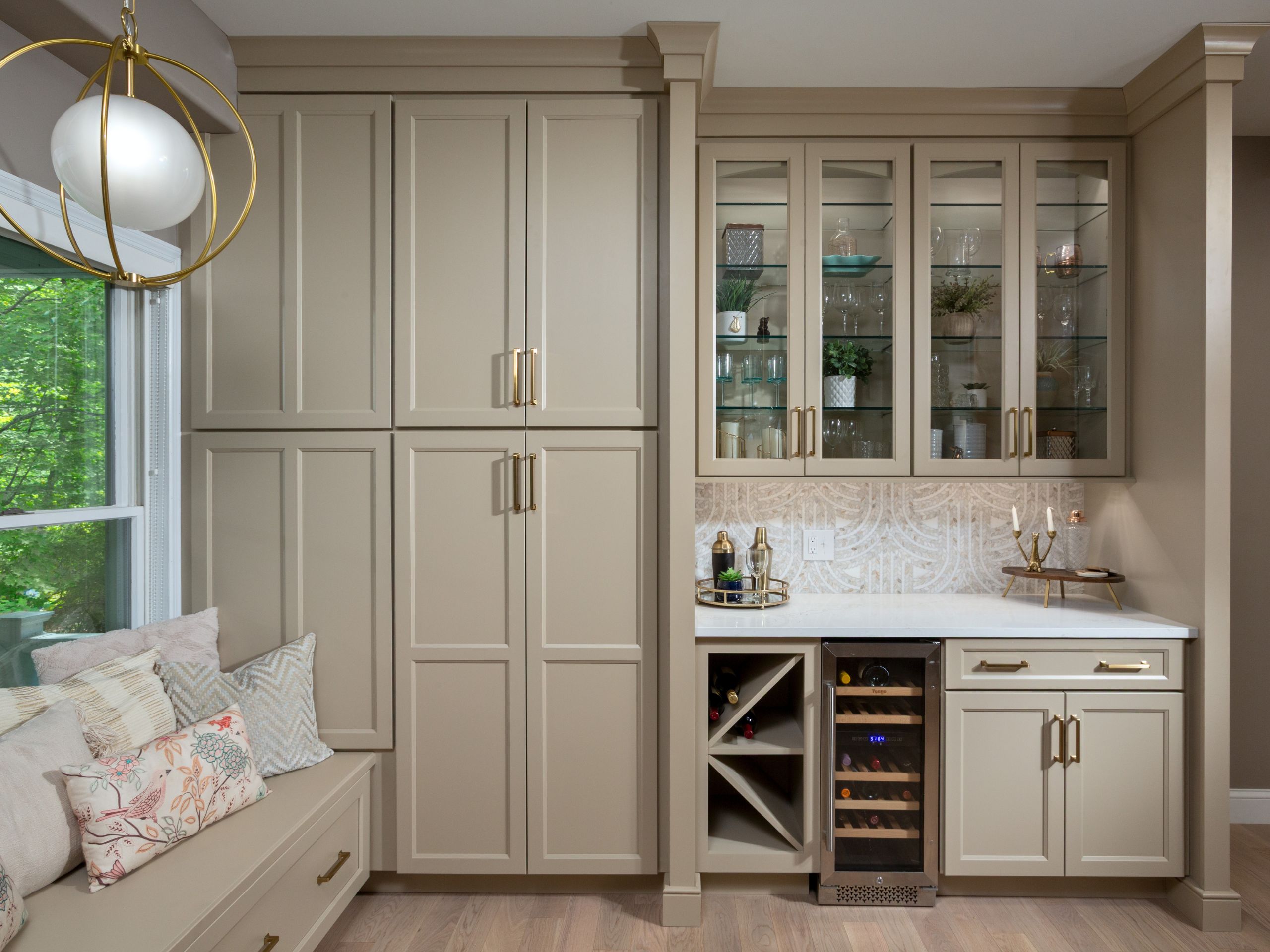 An image of a pantry and bar in a kitchen design remodel